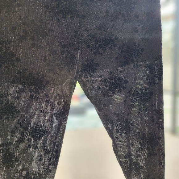 LEGGINGS PARK Sheer Pants Pull On Womens One Size - Picture 3 of 16
